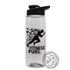 a clear bottle & black lid the flair - 26 oz tritan(tm) shaker bottle with drink thru lid and mixing whisk ball