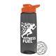 a smoke bottle & orange lid the flair - 26 oz tritan(tm) shaker bottle with drink thru lid and mixing whisk ball