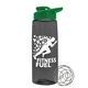a smoke bottle & green lid the flair - 26 oz tritan(tm) shaker bottle with drink thru lid and mixing whisk ball