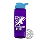 a transparent violet bottle & cyan lid the flair - 26 oz tritan(tm) shaker bottle with drink thru lid and mixing whisk ball