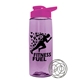 a transparent lilac bottle & hot pink lid the flair - 26 oz tritan(tm) shaker bottle with drink thru lid and mixing whisk ball