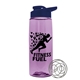 a transparent lilac bottle & navy blue lid the flair - 26 oz tritan(tm) shaker bottle with drink thru lid and mixing whisk ball