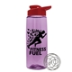 a transparent lilac bottle & red lid the flair - 26 oz tritan(tm) shaker bottle with drink thru lid and mixing whisk ball