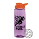 a transparent lilac bottle & orange lid the flair - 26 oz tritan(tm) shaker bottle with drink thru lid and mixing whisk ball