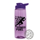 a transparent lilac bottle & violet lid the flair - 26 oz tritan(tm) shaker bottle with drink thru lid and mixing whisk ball