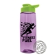 a transparent lilac bottle & lime green lid the flair - 26 oz tritan(tm) shaker bottle with drink thru lid and mixing whisk ball