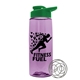 a transparent lilac bottle & green lid the flair - 26 oz tritan(tm) shaker bottle with drink thru lid and mixing whisk ball