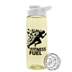 a transparent pastel yellow bottle & white lid the flair - 26 oz tritan(tm) shaker bottle with drink thru lid and mixing whisk ball