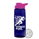 a transparent navy blue bottle & hot pink lid the flair - 26 oz tritan(tm) shaker bottle with drink thru lid and mixing whisk ball