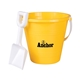 a yellow bucket shovel set