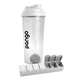 a white shaker bottle w / pill box