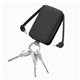 aerial view a black 4000 mah power bank with flashlight, image 1 of 2