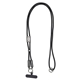 aerial view a black 2- in -1 adjustable strap and usb - c cable, image 1 of 5