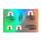 aerial view a custom customcut(tm) 4 x 6 full color custom shape removable vinyl sticker sheets, image 1 of 3