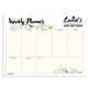 aerial view a group of small weekly desk pad - floral, image 1 of 4