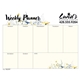 aerial view a group of small weekly desk pad - floral, image 3 of 4