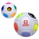 aerial view a white push pop stress puzzle ball, image 1 of 2