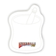 a morter & pestle souvenir(r) sticky note(tm) 4 x 3 die cut pad, 25 sheet