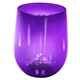 aerial view a purple 12 oz plastic stemless wine glass, image 1 of 2