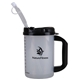 aerial view a black 20 oz measurement mug, image 1 of 2