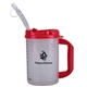 aerial view a red 20 oz measurement mug, image 1 of 2