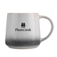 aerial view a black 16 oz richmond reactive glaze ceramic mug, image 1 of 2