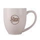 aerial view a white 16 oz bistro ceramic mug, image 1 of 2