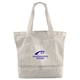 aerial view a natural rpet mesh beach cooler tote, image 1 of 2
