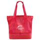 aerial view a red rpet mesh beach cooler tote, image 1 of 4