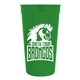 a green super size 32 oz stadium cup