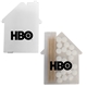 aerial view a solid white house shaped candy pick n mints, image 2 of 2