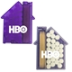 aerial view a translucent purple house shaped candy pick n mints, image 2 of 2