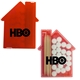 aerial view a translucent red house shaped candy pick n mints, image 2 of 2