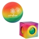 a red-orange-yellow-green-blue-purple color craze stress ball