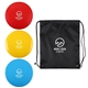 a black tri - flight disc golf set
