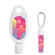 a white sunscreen lip moisturizer carabiner kit
