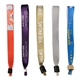 aerial view a custom sublimated fabric festival bracelet, image 1 of 2