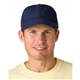 aerial view a navy adams 6- panel uv low - profile cap with elongated bill, image 1 of 2