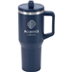 aerial view a navy blue urban peak(r) 40 oz glacier vacuum travel mug, image 1 of 3