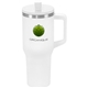 aerial view a white urban peak(r) 40 oz glacier vacuum travel mug, image 1 of 5
