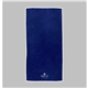 aerial view a navy blue / white border the edge beach towel, image 1 of 2