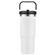 a white 30 oz stainless steel bottle