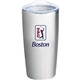 a silver titleist 3- ball tumbler with trufeel golf balls