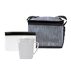 aerial view a black soup snack cooler set, image 1 of 2