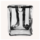 aerial view a black clear zipped backpack, image 1 of 2