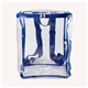 aerial view a blue clear zipped backpack, image 1 of 3