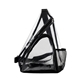 aerial view a black clear sling tote bag, image 1 of 2