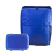 aerial view a blue sporty recycled clip top set, image 1 of 2