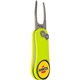 aerial view a fluorescent yellow pitchfix hybrid 2.0 divot tool, image 1 of 2