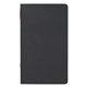 aerial view a black with red accent script lined notebook, image 1 of 2